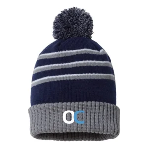 Oak City Aviators OC Striped Pom Pom Beanie